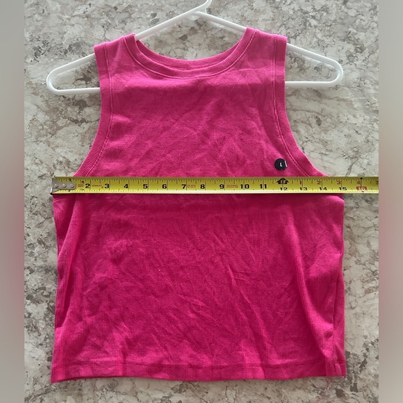 Hollister Ribbed High Neck Tank Top Pink Large - Picture 6 of 9